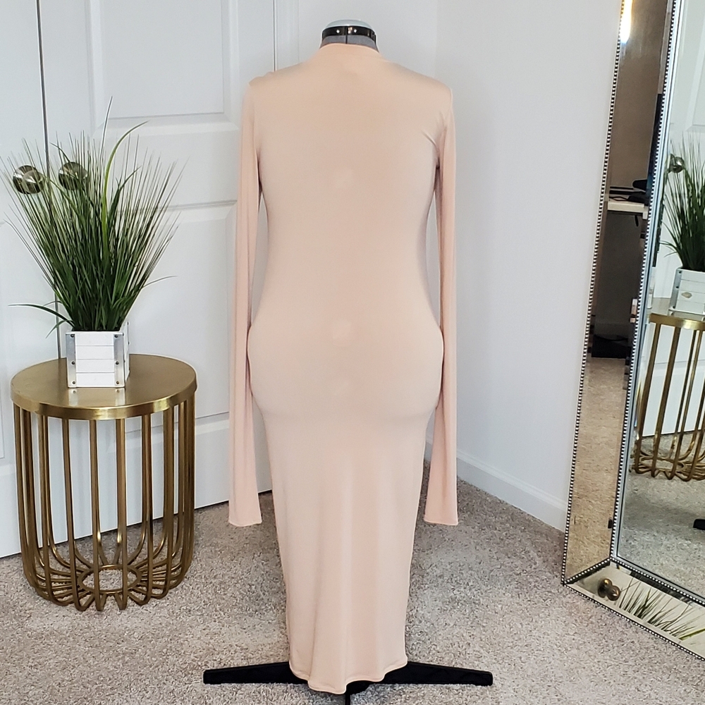 H&M Women's Midi Dress, Nude (Size 14) - Picture 5 of 8
